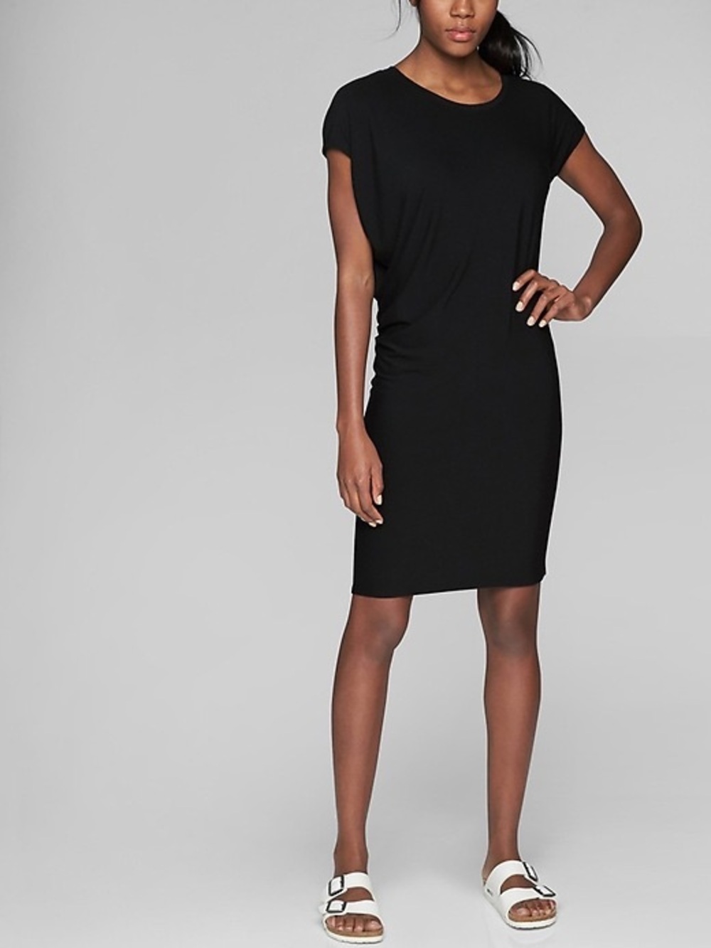 ATHLETA Santorini Thira T-Shirt Dress - Black - Size XS